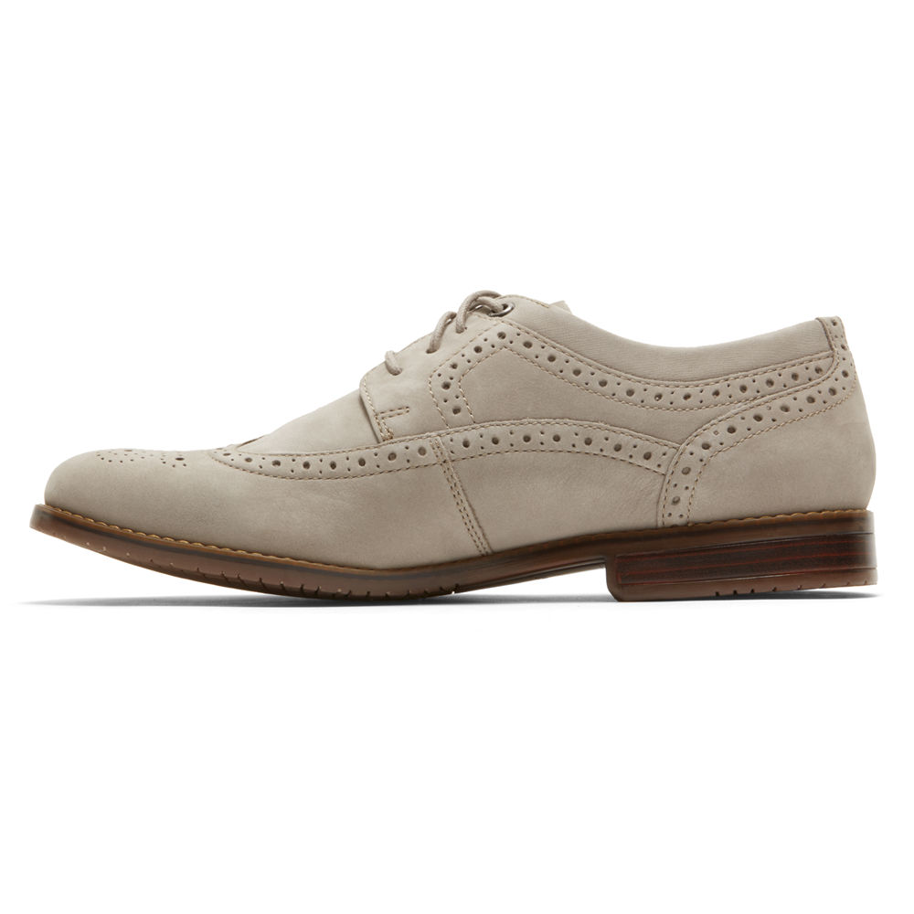 Rockport Singapore Mens Oxfords - Style Purpose 3 Wingtip Grey - TB8235174